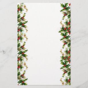 Holly Side Border Stationery