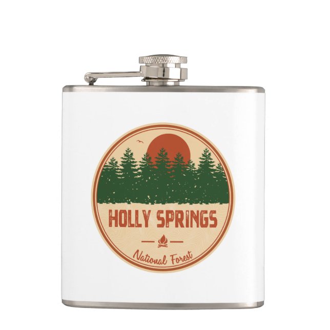 Holly Springs National Forest Hip Flask (Front)