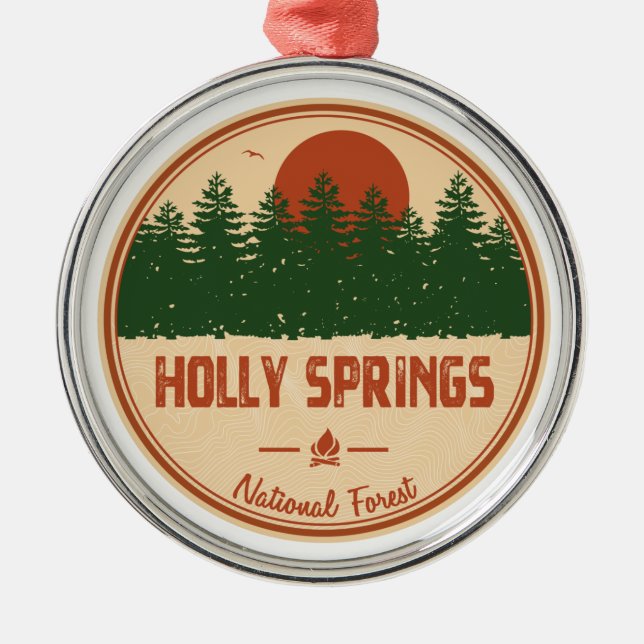 Holly Springs National Forest Metal Ornament (Front)