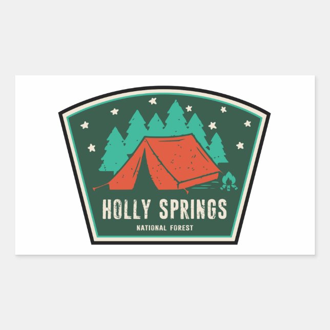 Holly Springs National Forest Mississippi Camping Sticker (Front)