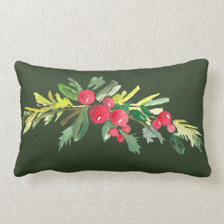 Holly Swag Throw Pillow