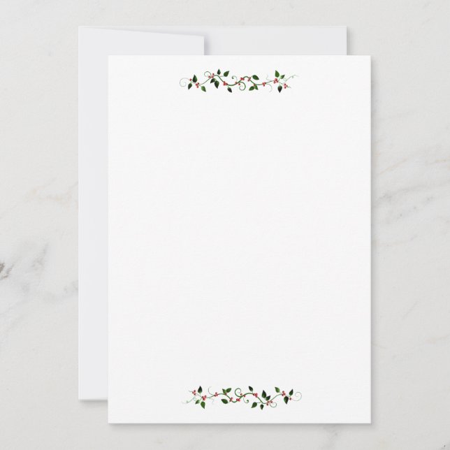 Holly Template Flat Invitation (Front)