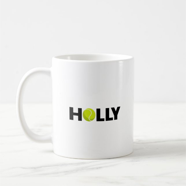 Holly Tennis Coffee Mug (Left)
