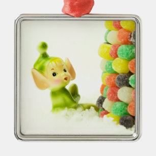 Holly the Pixie Elf Metal Ornament
