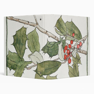 Holly Watercolor Painting, Hannah Borger Overbeck Binder
