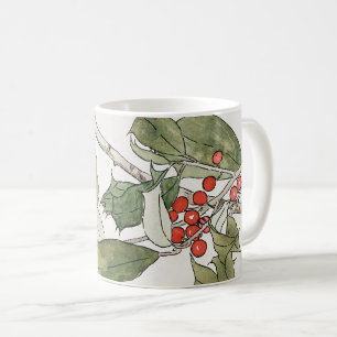 Holly Watercolor Painting, Hannah Borger Overbeck Coffee Mug