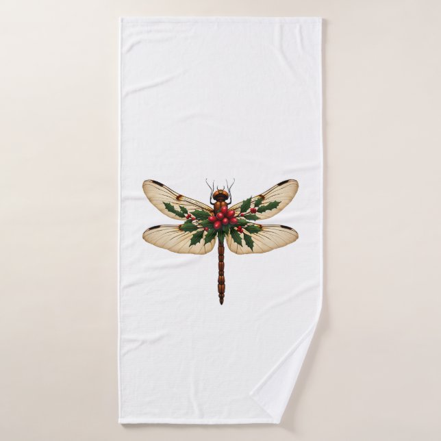 Holly Winged Dragonfly Bath Towel (Bath Towel)