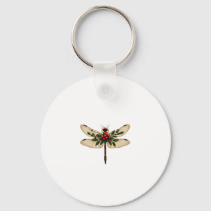 Holly Winged Dragonfly Keychain