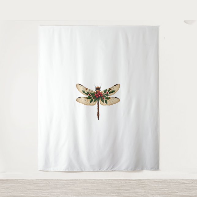 Holly Winged Dragonfly Tapestry (Front)