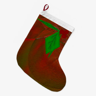"Holly with Berries" Large Christmas Stocking