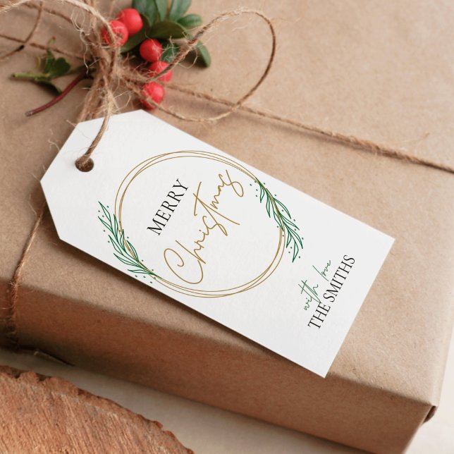 Holly Wreath Christmas Gift Tag Greenery (Creator Uploaded)
