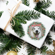 Holly Wreath Christmas Photo