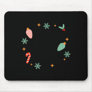 Holly Xmas Jolly Mini Christmas Baby Vintage Xmas  Mouse Pad