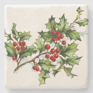HollyBerries20150801 Stone Coaster