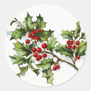 HollyBerries20150802 Classic Round Sticker