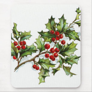 HollyBerries 001 Mouse Pad