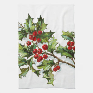 HollyBerries 002 Kitchen Towel