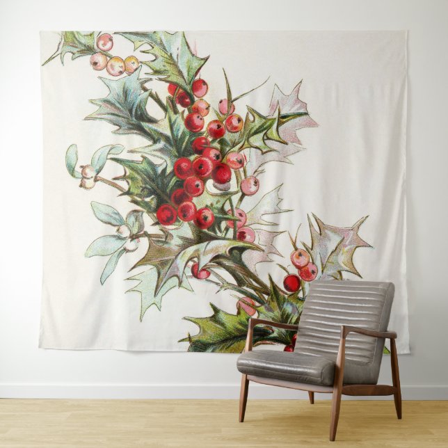 HollyBerries 004 Tapestry (In Situ (Horizontal))