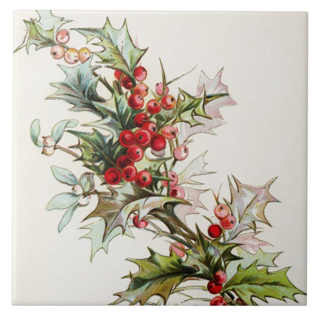 HollyBerries 004 Tile (Front)