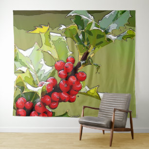 HollyBerries 006 Tapestry