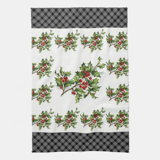 HollyBerries 014 Kitchen Towel (Vertical)