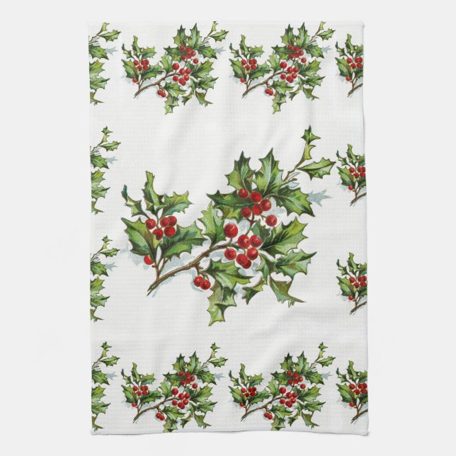 HollyBerries 014 Kitchen Towel (Vertical)