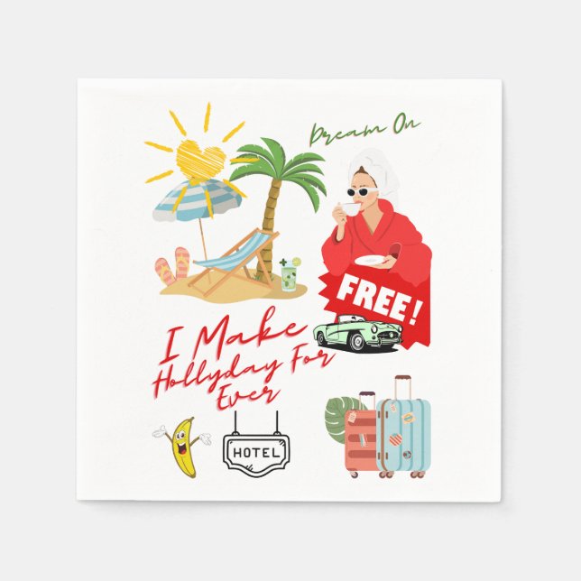 Hollyday For Ever Napkin (Front)