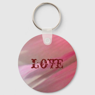 Hollyhock 10 abstract 3 Love Button Keychain