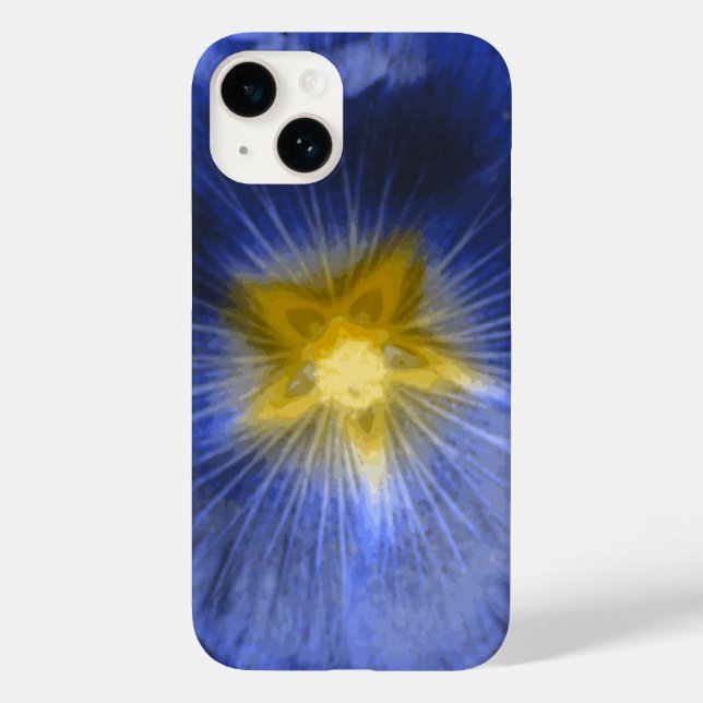 Hollyhock Flower Beautiful Blue Case-Mate iPhone Case (Back)