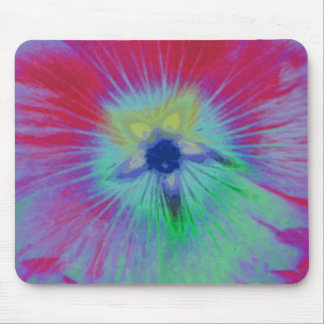 Hollyhock Flower Bright Lights Mousepad