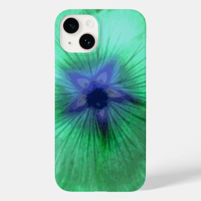 Hollyhock Flower Glowing Green Case-Mate iPhone Case (Back)