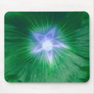 Hollyhock Flower Gorgeous Green Mousepad