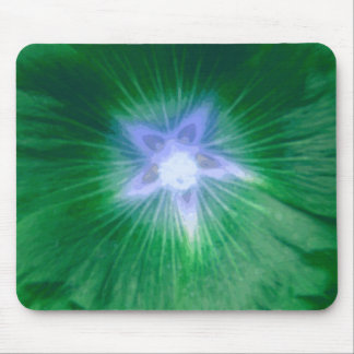 Hollyhock Flower Gorgeous Green Mousepad