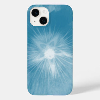 Hollyhock Flower Icy Blue  Case-Mate iPhone 14 Case