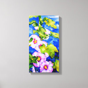 Hollyhocks Canvas Print