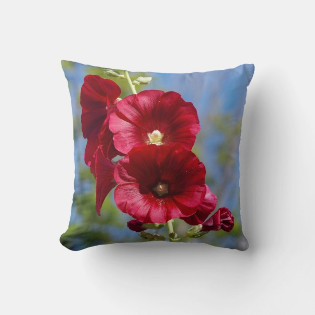 Hollyhocks coussin double (Recto)