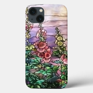 Hollyhocks Vintage Floral Tiffany Stained Glass iPhone 13 Case