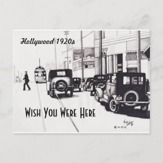 "Hollywood 1920" Souhaite que vous soyez ici Carte