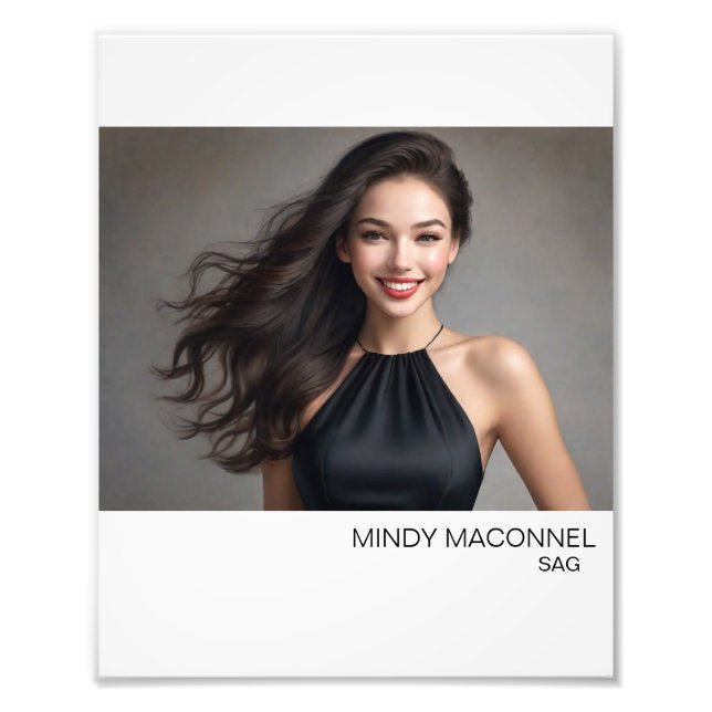 Hollywood Actor Actress Landscape Headshot Photo Print (Front)