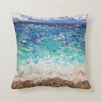 hollywood beach art throw pillow