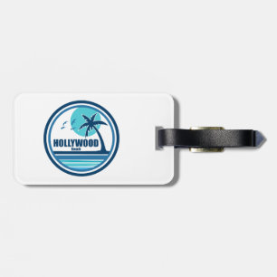Hollywood Beach Florida Palm Tree Birds Luggage Tag