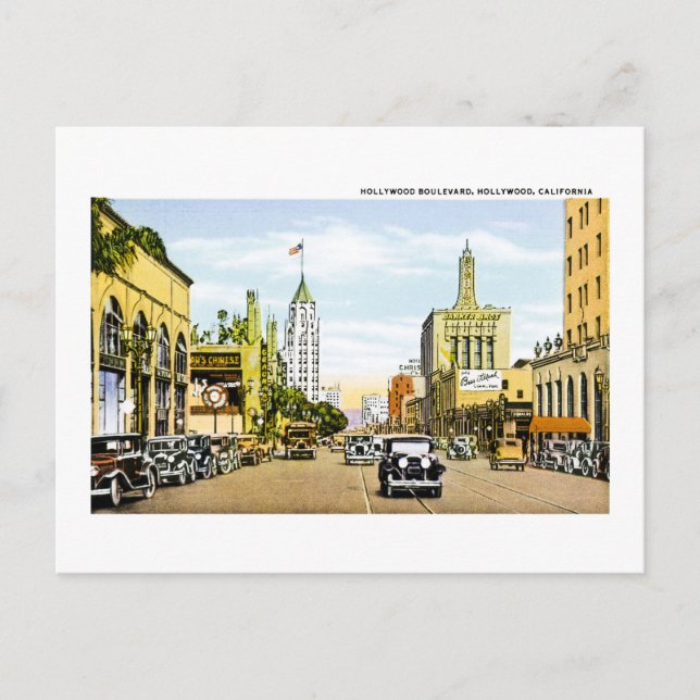 Hollywood Boulevard, Hollywood , California Postcard (Front)