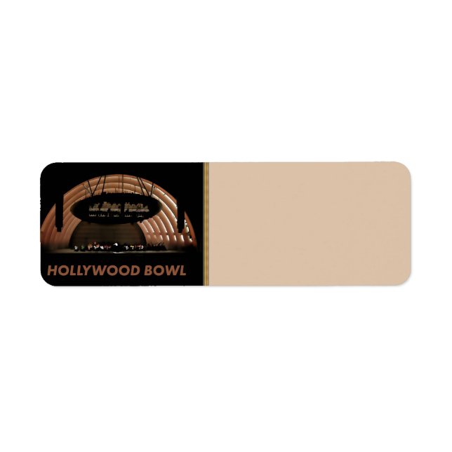 Hollywood Bowl Return Address Label (Front)