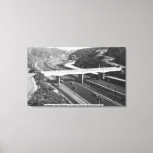 Hollywood, CA Cahuenga Pass Freeway View Canvas Print