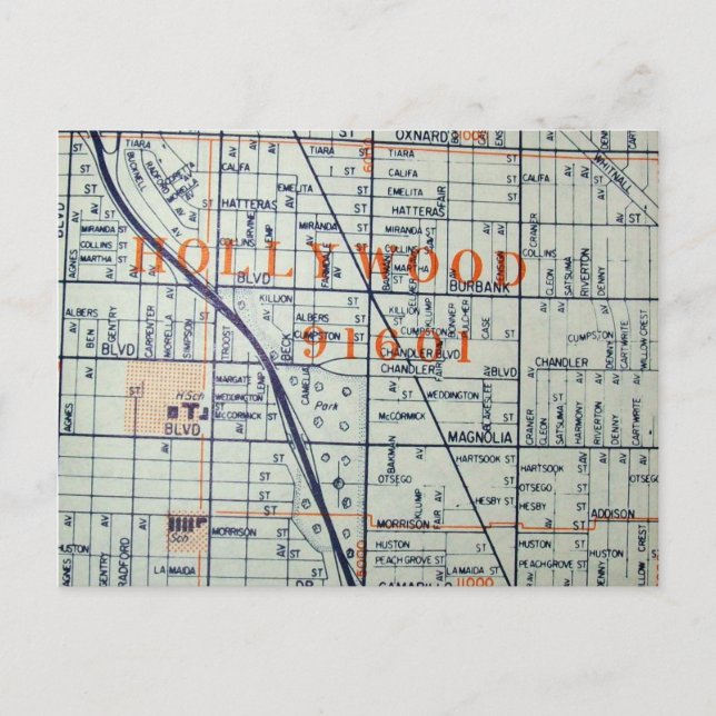 HOLLYWOOD, CA Carte postale Vintage (Devant)