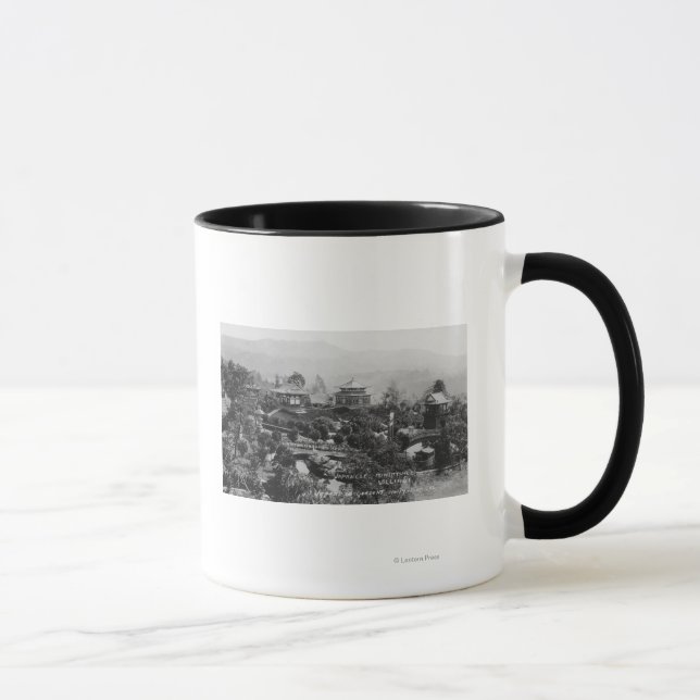 Hollywood, CA Japanese Gardens Miniature Village Mug (Right)