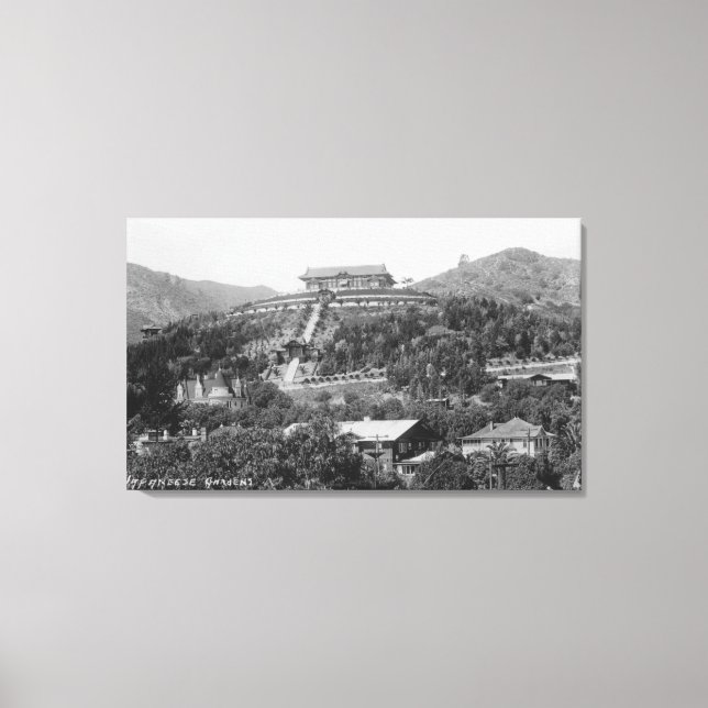 Hollywood, CA Japanese Gardens View Photograph Canvas Print (Front)