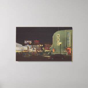 Hollywood, CA - Vine Street from Sunset Canvas Print