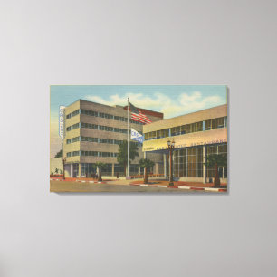Hollywood, CAColumbia Square, KNX Broadcasting Canvas Print
