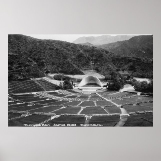 Hollywood, California Hollywood Bowl View Poster (Front)